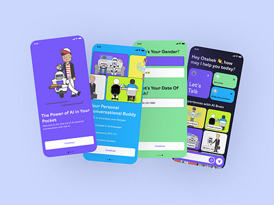 AI Chatbot App Concept ai artificial intelligence chatbot concept design illustration ui ux