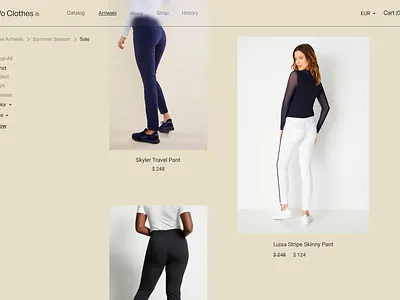 Catalog page for clothes website branding design designinspiration figma illustration ui userinterface uxdesign webdesign webdesigner