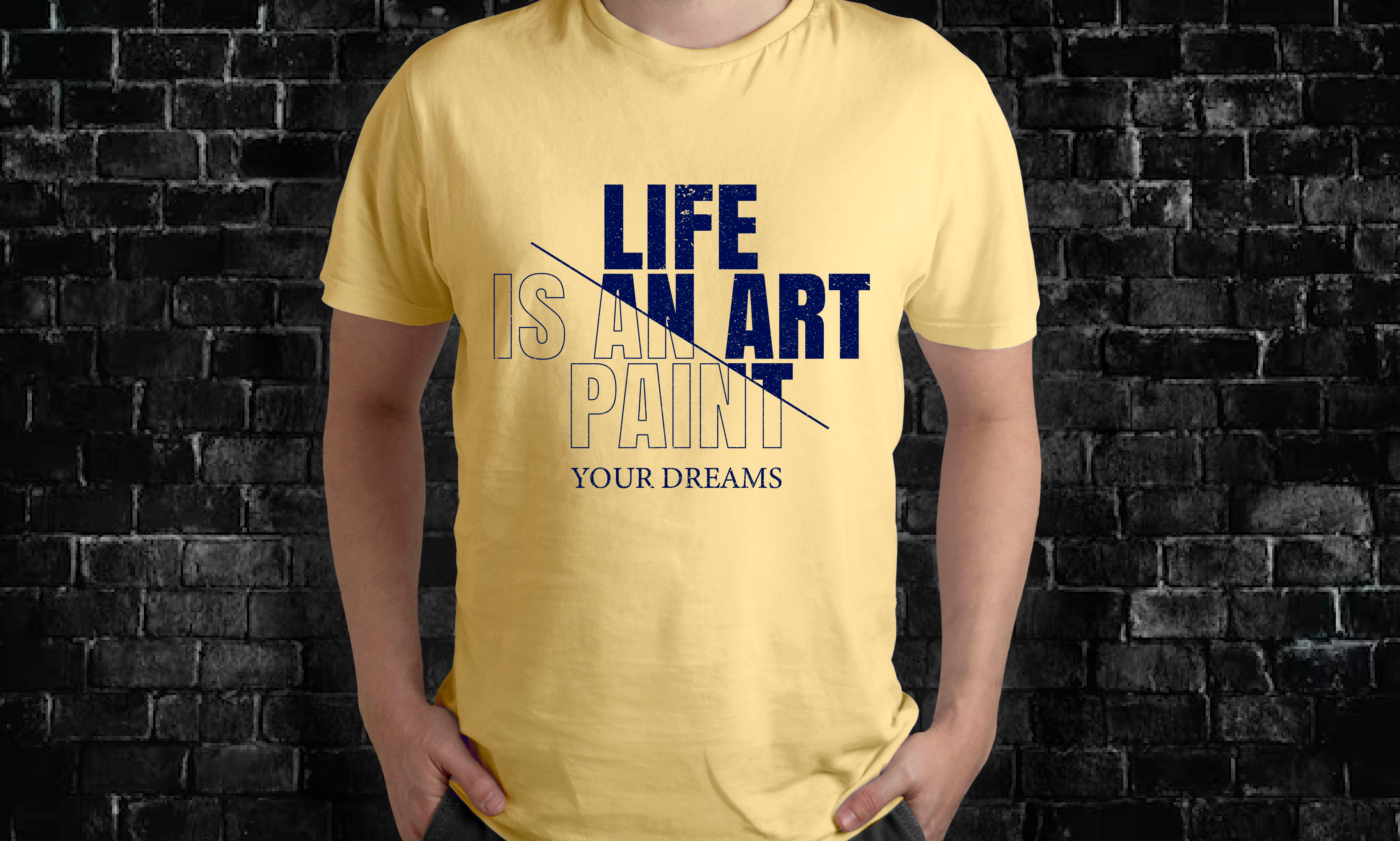 Life is an art paint your dream t-shirt design pod print on demand quote shirt t shirt t shirt design tee tshirt typography typography tshirt
