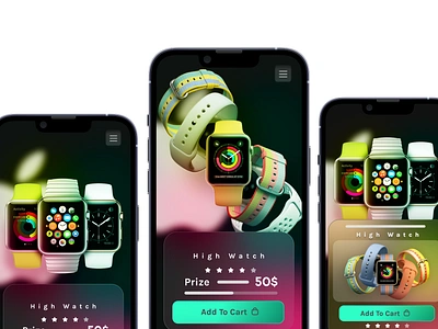 High Watch Mobile App app design branding design graphic design high watch illustration iwatch logo mobile app motion graphics store typography ui ui design ux vector watch