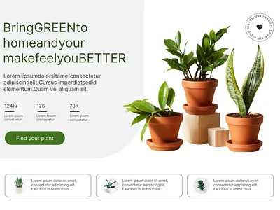 Plant website pt1 graphic design ui web design