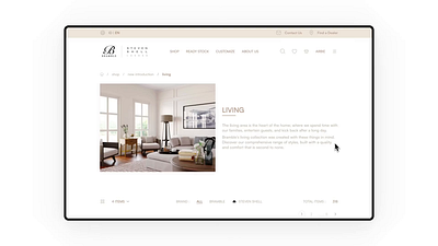 Single Product Page - Furniture Website ecommerce furniture living room ui ux website