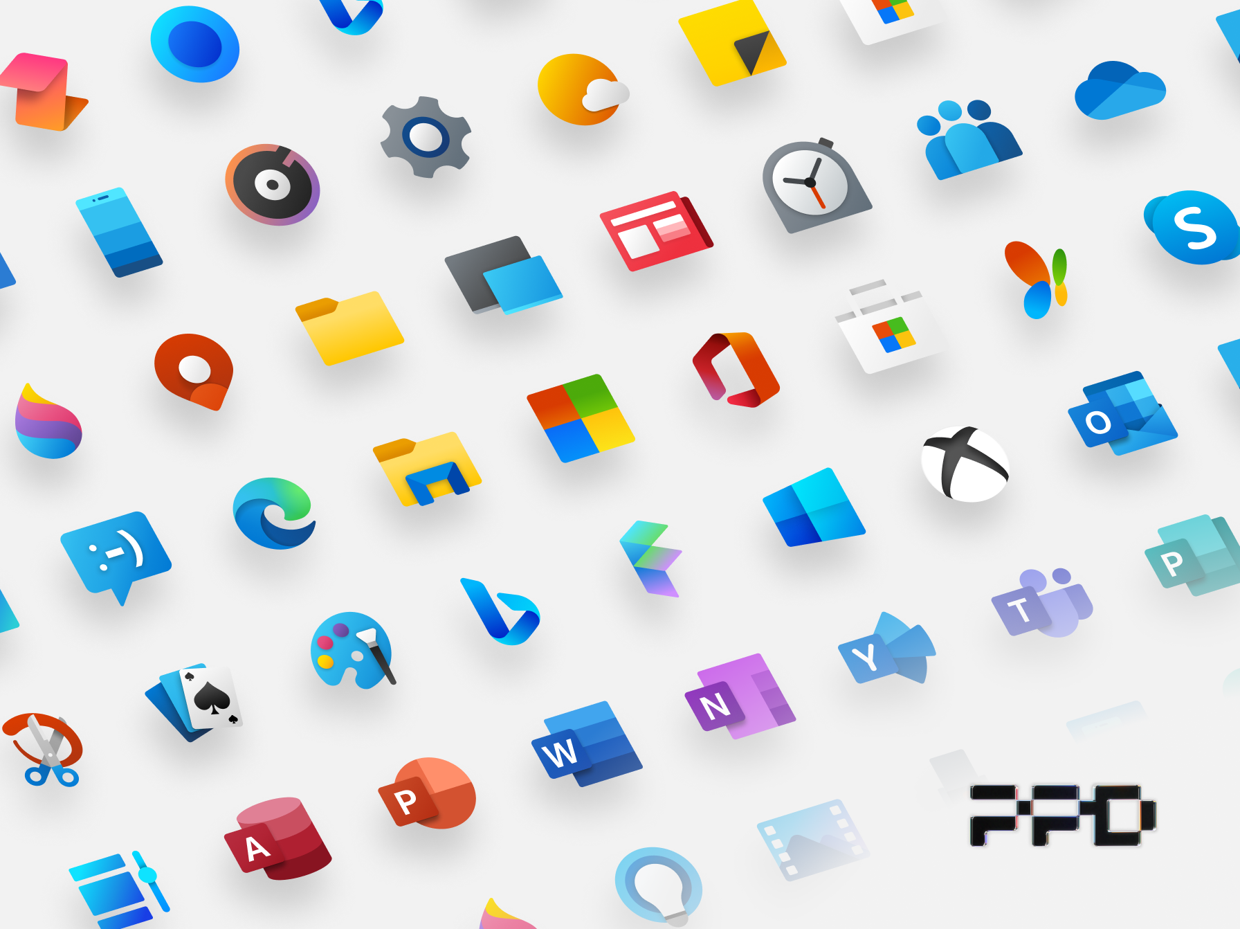 Fluent Design Icons Kit 3d design art direction branding fluent fluent design iconography icons microsoft product icons ui ux design windows 10 windows 11