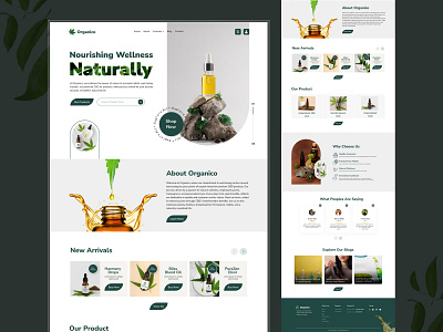 CBD oil landing page design attractiveui branding cbd cbd product design e commerce figma cbd design green hemp hemp oil landing landing page marijuana minimalism skincare store trending ui uiux websitedesign