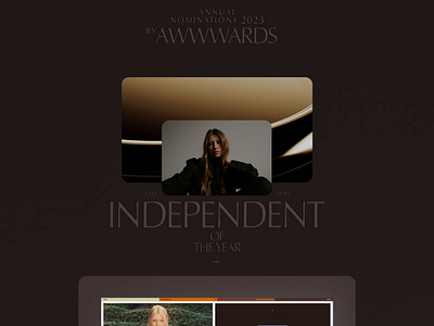 Site of the Year and Independent Nominations on Awwwards animation grid promo ui ux web website