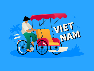 Vientam Illustrations design flat design illustration landmark sightseeing style tourism travel vector vietnam vietnamese
