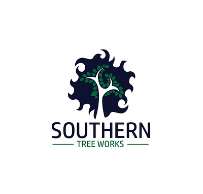 Classic Logo Design for Tree Service classic tree works logo graphic design green logo illustrator logo logo design southern logo southern tree works tree logo tree works logo
