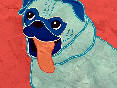 Lando illustration procreate pug
