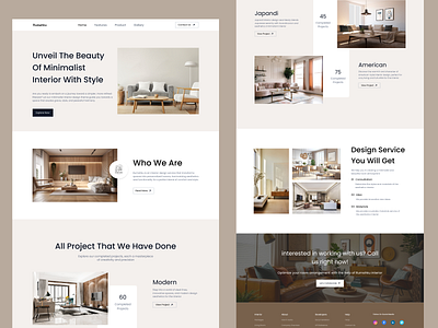 Interior Website Landing Page interior interior landing page interior website landing page ui website