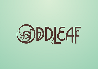 Oddleaf - Rock Prog Logo art nouveau branding leaf logo odd rock rock prog steampunk