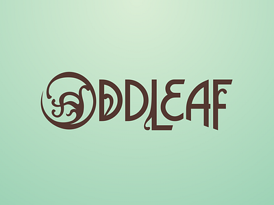 Oddleaf - Rock Prog Logo art nouveau branding leaf logo odd rock rock prog steampunk