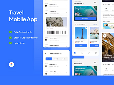 Travel Mobile App app mobile app travel travel mobile app ui