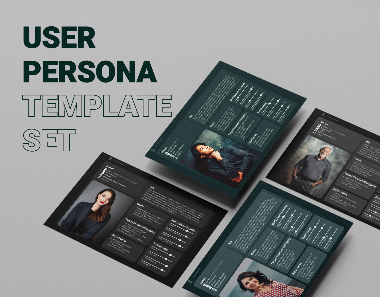 User Persona Template designs, themes, templates and downloadable