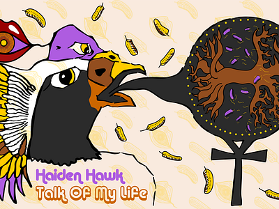 For Vine: HAIDEN HAWK - TALK OF MY LIFE branding graphic design hawk illustration mockups music photoshop tree of life vector