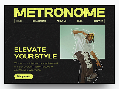 Metrononome - Fashion Store branding design fashion graphic design landing page shopify store ui web design