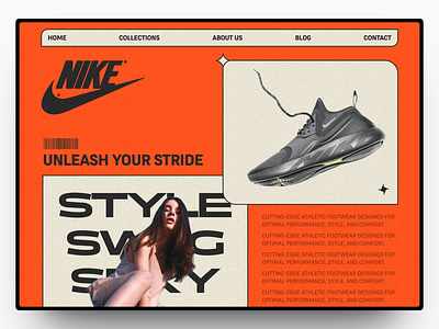 Nike - Concept Y2K Website branding design graphic design landing page shoe store ui web design website y2k