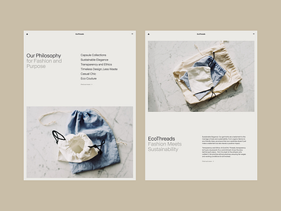 EcoThreads Website Layouts design graphic design layout typography ui website