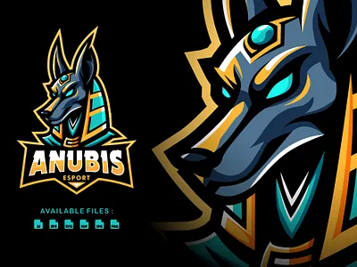 Anubis Esport Logo Design anubis character design egypt esport game gaming king logo mascot