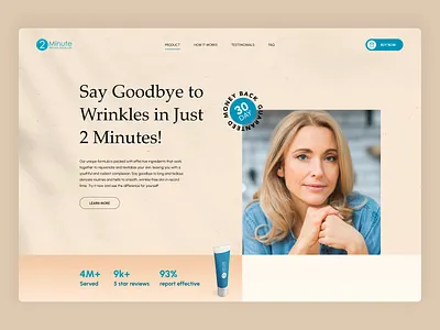 Product landing page ecommerce hero product typography ui web design