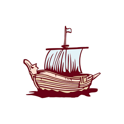 Wood Ship Illustration captain deck deckhand design drawing expedition illustration maritime mascot nautical navigation ocean pirate sailboat sailing sailor shipwright tradition vector voyage