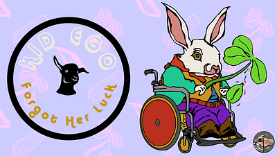For Vine: KID EGO - FORGOT HER LUCK branding bunny clover graphic design illustration logo luck music vector