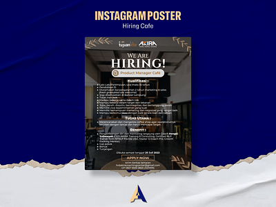 We Are Hiring Cafe Manager business cafe coffee flyer hiring poster