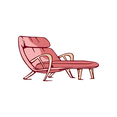 Relaxing Chair Illustration animation armchair casual comfortable comfy cozy cushioned drawing graphic design illustration leisure lounge lounging peaceful plush relaxation soft tranquil vector