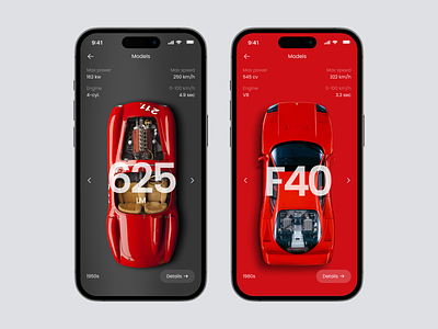 Ferrari – Mobile App Concept car ferrari mobile ui