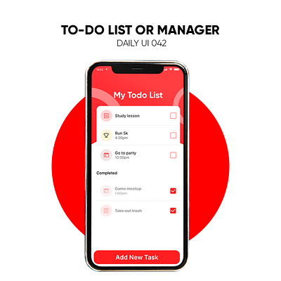 To-Do List or Manager #DailyUI #042 app branding dailyui design graphic design illustration logo typography ui uiux ux vector