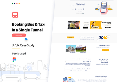 Booking Bus & Taxi in a Single Funnel airplan booking bus funnel hotel product taxi ticket ui ux