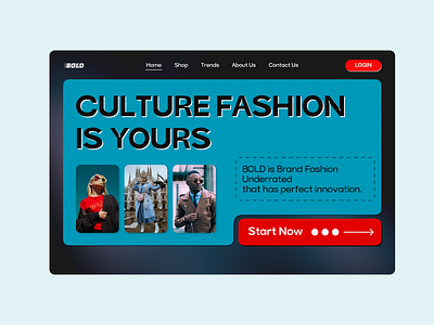 Fashion Distro Website Landing Page bold fashion landing page typography web design