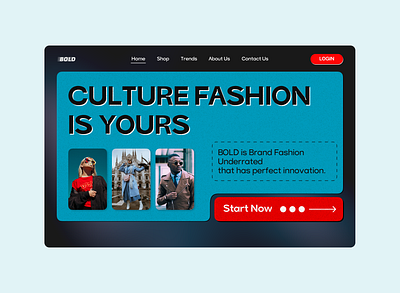 Fashion Distro Website Landing Page bold fashion landing page typography web design