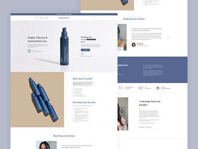 Skin Care - Product Landing Page ecommerce landing page product typography web design