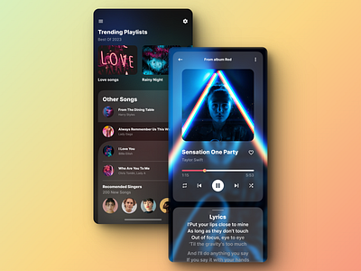 Music Player designinnovation figma mobile musicapp musicplayer ui