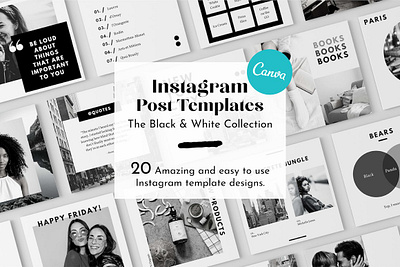 The Black & White Instagram Template canva instagram canva instagram post canva instagram template canva social media canva social media pack canva stories canva story canva template instagram canva instagram post instagram post template instagram puzzle canva instagram template minimalistic template social media social media canva social media pack social media template