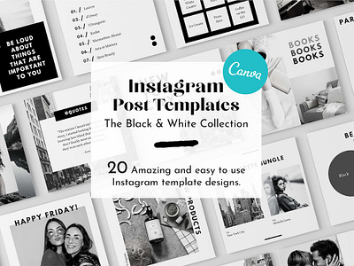 The Black & White Instagram Template canva instagram canva instagram post canva instagram template canva social media canva social media pack canva stories canva story canva template instagram canva instagram post instagram post template instagram puzzle canva instagram template minimalistic template social media social media canva social media pack social media template