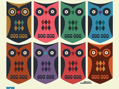 Cartoon Owl Variety Pack bird bird graphic birds cartoon childrens illustration graphic illustration kid lit art merch design owl owl graphic owls stylized bird textile design variety