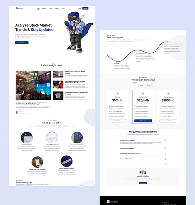 Stock Market Trends - Website Design 3d animation design figma graphic design idea landing page logo motion graphics revamp stock market ui ui ux user experience website