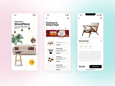 Furniture Store - Mobile App design ecommerce app ecommerce app design figma design furniture furniture app furniture mobile app furniture store app mobile app mobile app design new app ui uiux design