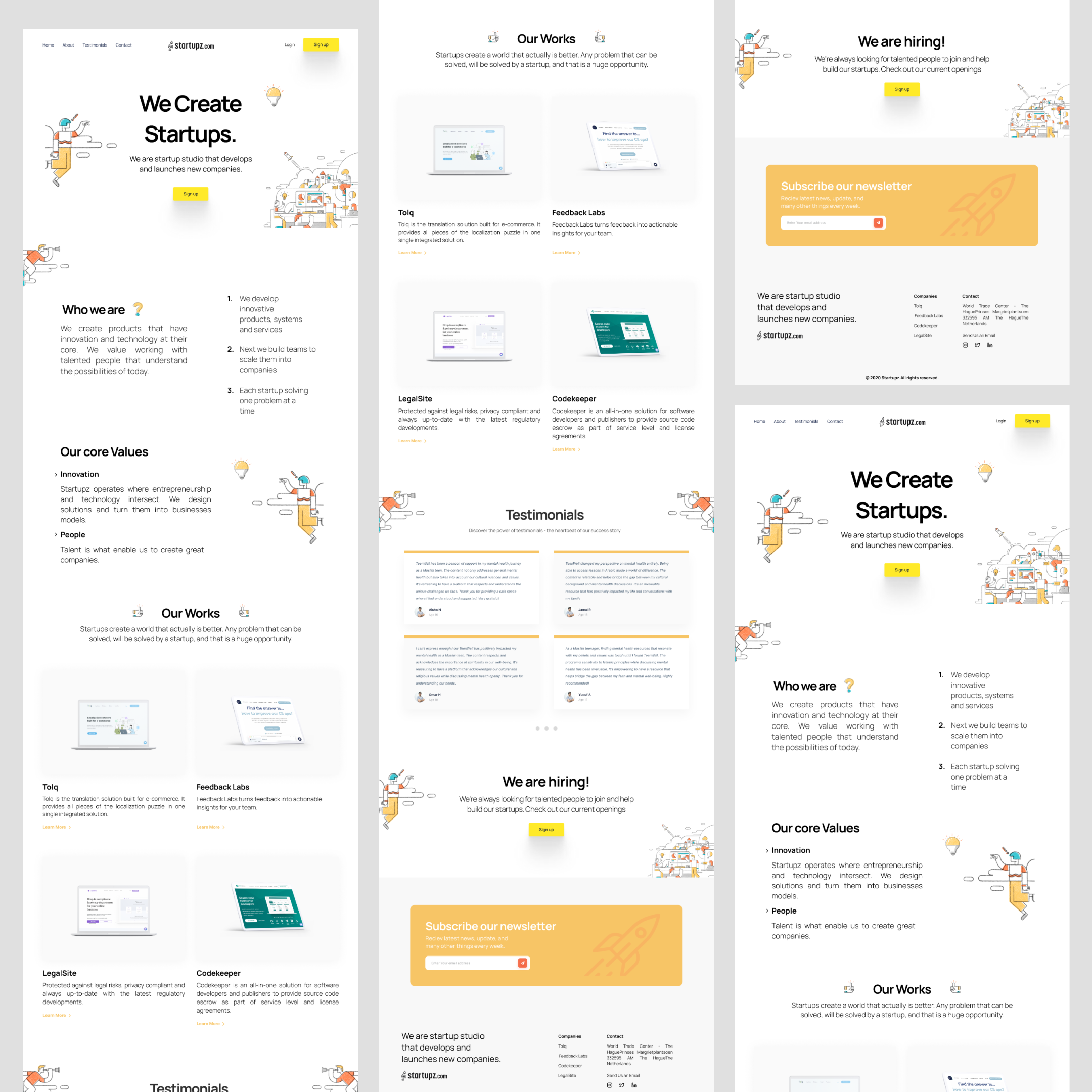 Starupz - Revamp Website Design branding contact us design ecommerce graphic design home page landing page motion graphics simple soft ui ui ux design web design website design