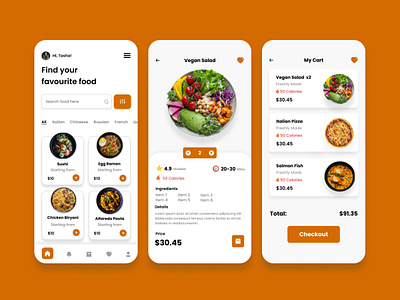 Food Delivery App app app development branding design food deliver app graphic design illustration logo ui vector
