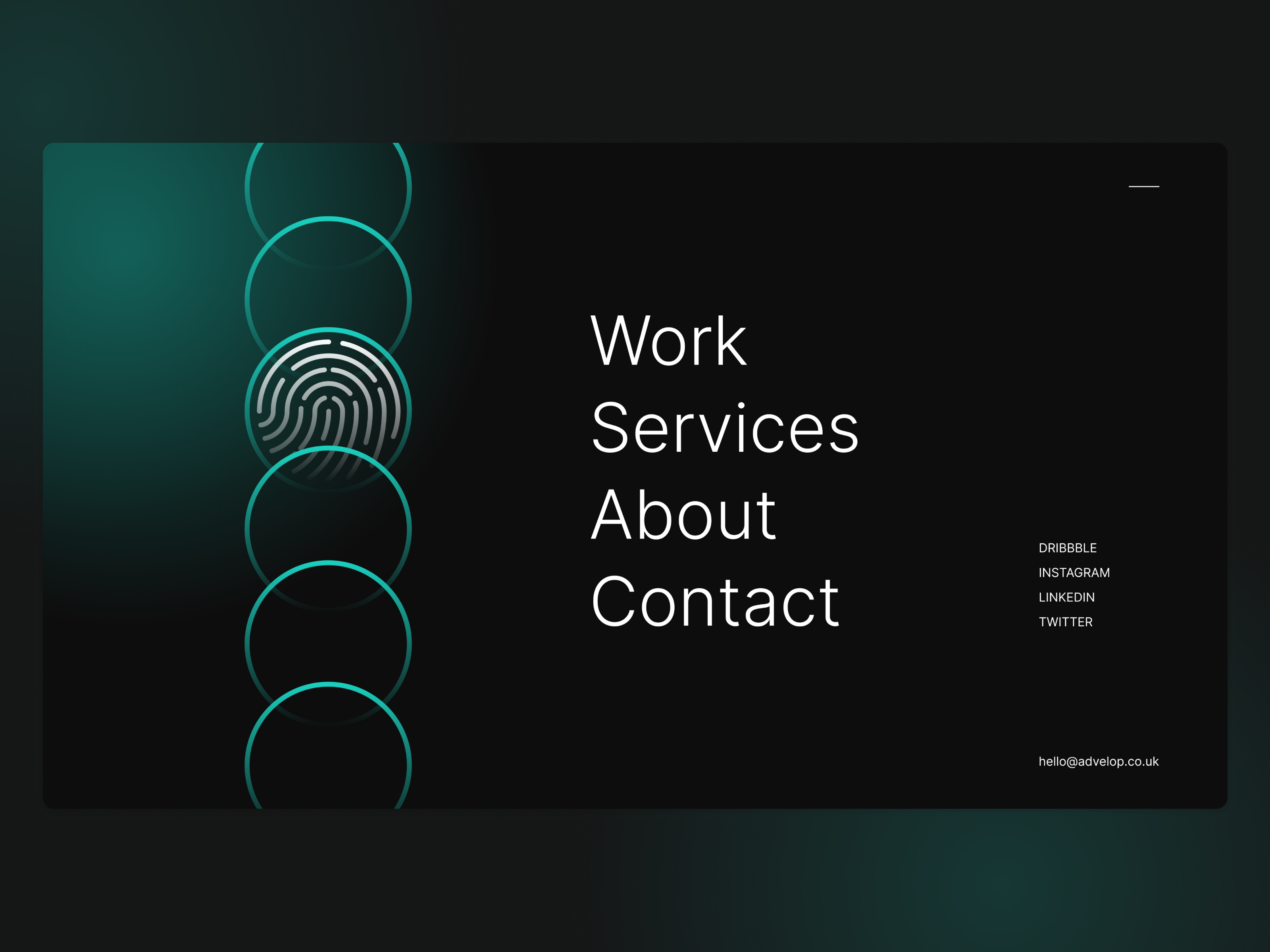 Example of Full Screen Menu