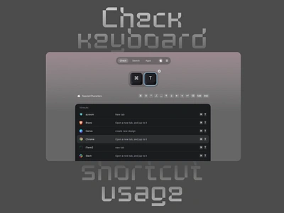 Check keyboard shortcut across apps 3d app keyboard opensource shortcut ux web