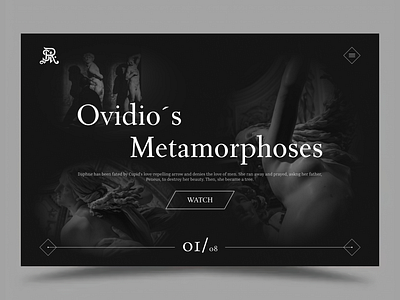 Ovidio's Metamorphoses branding design graphic design illustration logo typography ui ux vector