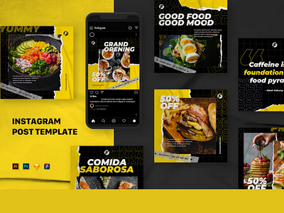 Food Social Media post design food food social media post design