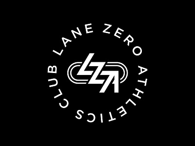 Lane Zero Athletics Club | Circle Logo active athletics branddesign branding lanezeroathletcis logo logodesign monogram run running sports sportslogo typedesign