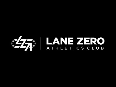 Lane Zero Athletics Club | Horizontal Logo bradfordesign branddesign branding lanezeroathletics logo logodesign lza monogram run running sports sportslogo type typedesign