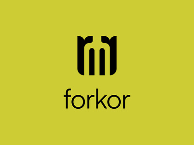 Logo design for Forkor beverage black bold brand identity branding business classic food fork graphic design illustration logo logo design luxury minimal modern negative space restaurant typography