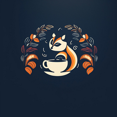 coffe logo branding coffe coffe shop design fox graphic design illustration logo