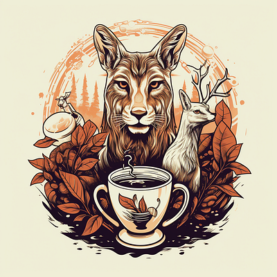 coffe animals branding coffe coffe shop design graphic design illustration logo